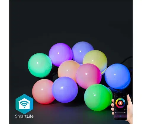Vianočné osvetlenie  SmartLife LED Wi-Fi RGB 10 LED 9 m Android / IOS WIFILP03C10