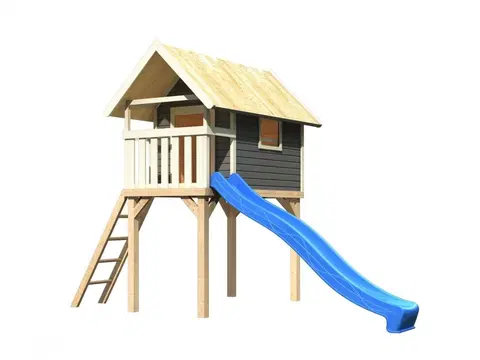 Hracie veže Detská hracia veža so šmýkačkou Dekorhome Modrá