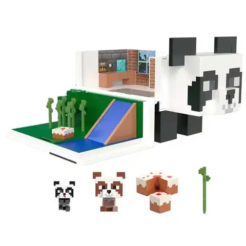 Zberateľské figúrky Mini Hobhead Panda Play Set (Minecraft)