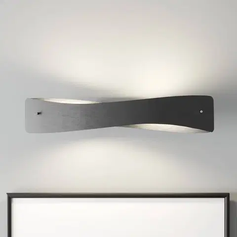 Nástenné svietidlá quitani Quitani LED nástenné svietidlo Lian, čierna/hliník