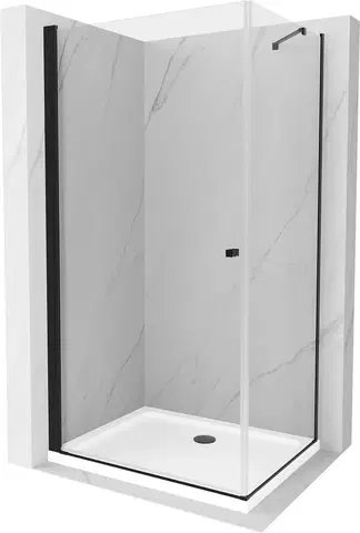 Vane MEXEN/S - Pretória sprchovací kút 100x70 cm, transparent, čierna + sprchová vanička vrátane sifónu 852-100-070-70-00-4010B