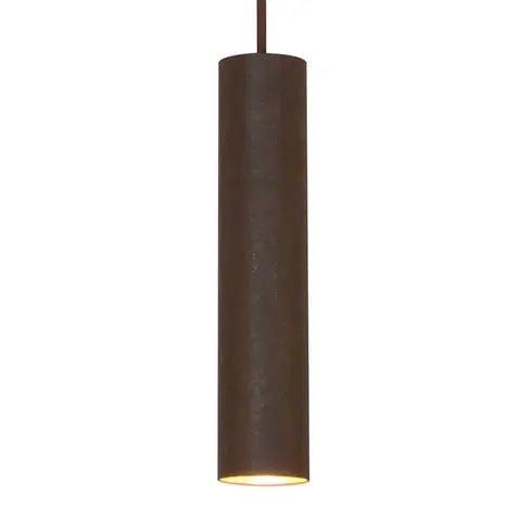 Závesné svietidlá Menzel Závesné svietidlo Menzel Solo Pipe, hnedo-čierne