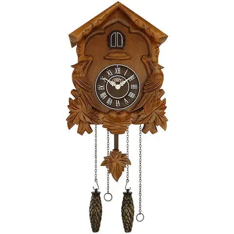 Hodiny Kyvadlové kukučkové hodiny II. PRIM 30cm, hnedá