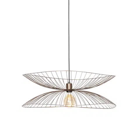 Zavesne lampy Dizajnové závesné svietidlo bronz 66 cm - Pua