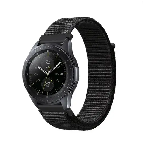 Príslušenstvo k wearables COTEetCI univerzálny nylonový náramok 20 mm pre Apple Watch 42/44/45 mm, čierny