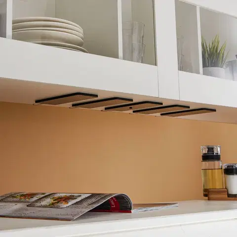 Osvetlenie kuchynskej linky PRIOS Prios Rixa podhľadové LED svetlo, čierna, 5 ks