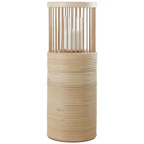 Svietniky a stojany na sviečky Sklenený Svietnik Bamboo, V: 59cm