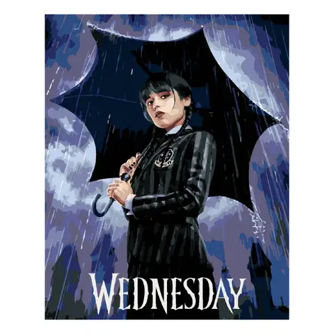 Kreatívne a výtvarné hračky ZUTY - Diamantové maľovanie (bez rámu) - Wednesday Addams na plagáte