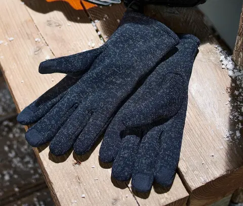 Gloves & Mittens Rukavice z pleteného flísu, tmavomodré