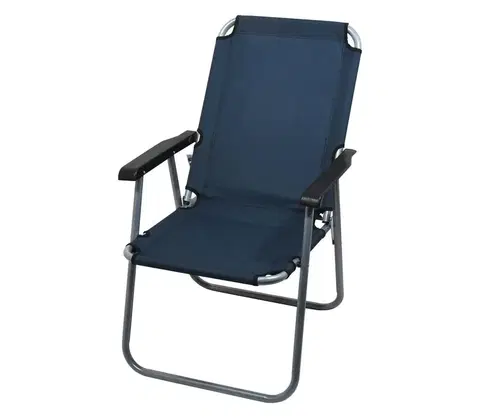 Záhradné stoličky a kreslá  Skladacia kempingová stolička modrá 