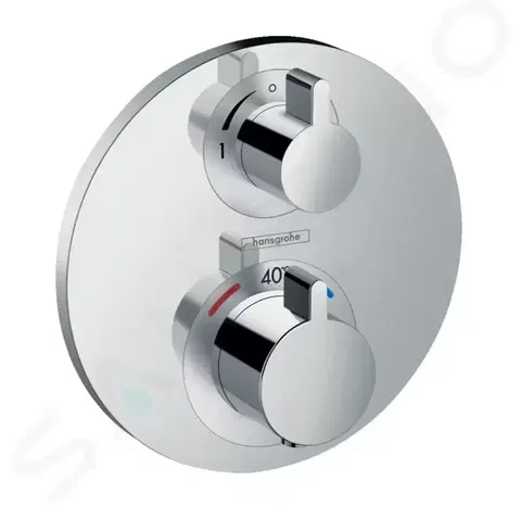 Kúpeľňové batérie HANSGROHE - Ecostat S Termostatická sprchová batéria pod omietku s uzatváracím ventilom, chróm 15757000