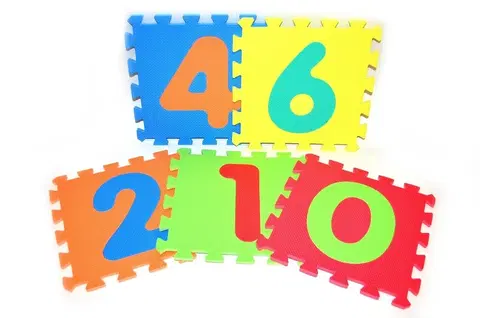 Hračky puzzle WIKY - Mäkké puzzle bloky číslice 30x30cm