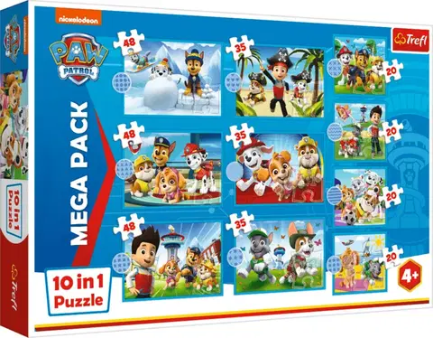 Hračky puzzle TREFL - Puzzle 10v1 - Spoľahlivý tím PAW Patrol