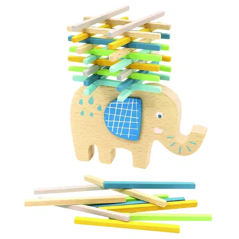 Drevené hračky Bino Balančná hra - slon