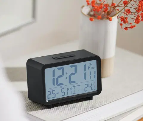 Alarm Clocks Digitálny LCD budík riadený rádiovým signálom