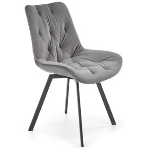 Čalúnené stoličky Stolička W166 šedá