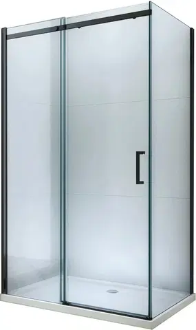 Sprchovacie kúty MEXEN/S - OMEGA sprchovací kút 120x100, transparent, čierna 825-120-100-70-00