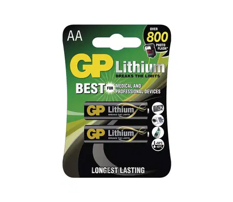 Predlžovacie káble  2 ks Lithiová batéria AA GP LITHIUM 1,5V 