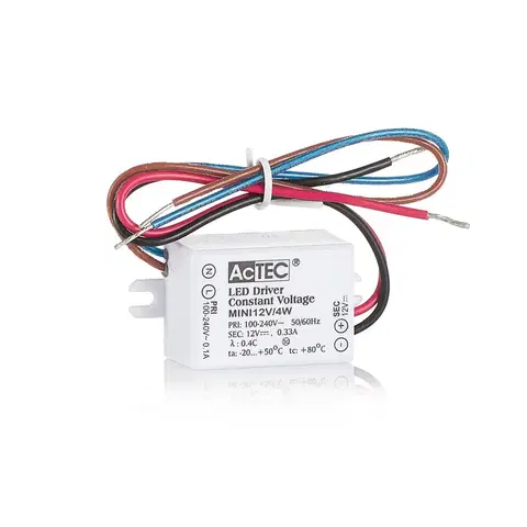 Napájacie zdroje s konštantným napätím AcTEC AcTEC Mini LED budič CV 12V, 4W, IP65