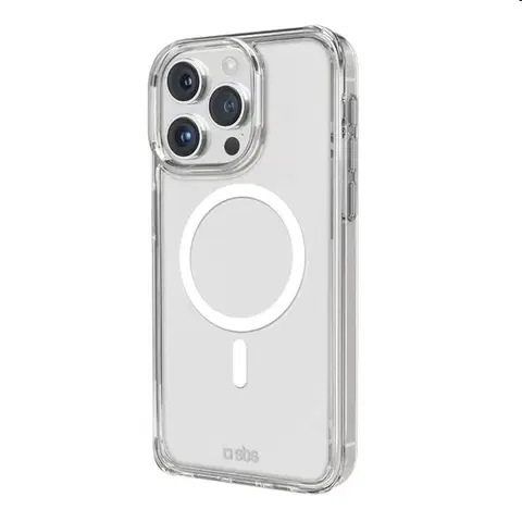 Puzdrá na mobilné telefóny Zadný kryt SBS Light Mag s MagSafe pre Apple iPhone 15 Pro, transparentná TELIGMAGIP1561PT