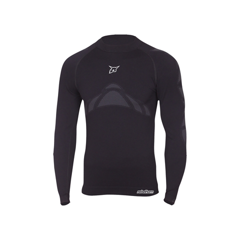 Pánske termo tričká s dlhým rukávom Moto thermo tričko Rebelhorn Active Jersey čierna - M