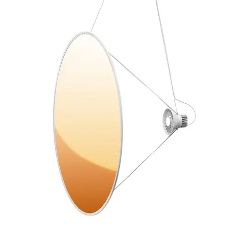 Závesné svietidlá Luceplan Luceplan Amisol LED závesné svetlo Ø 110 cm zlaté