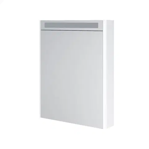 Kúpeľňový nábytok MEREO - Siena, kúpeľňová galérka 64 cm, zrkadlová skrinka, biela lesk CN415GB