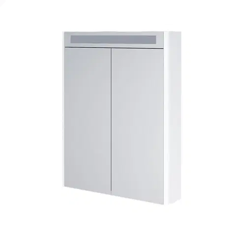 Kúpeľňový nábytok MEREO - Siena, kúpeľňová galérka 64 cm, zrkadlová skrinka, biela lesk CN416GB