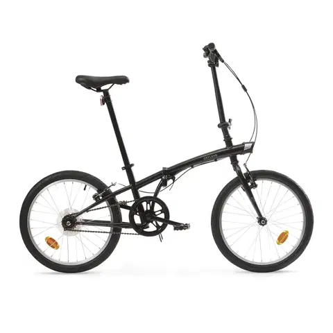 bicykle Skladací bicykel OXYLANE 100 čierny