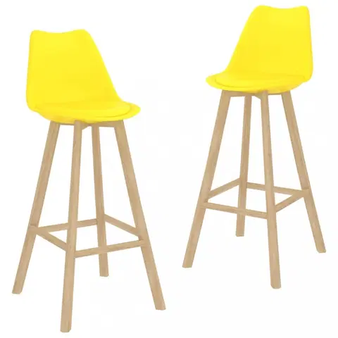 Barové stoličky Barové stoličky 2 ks Dekorhome Žltá