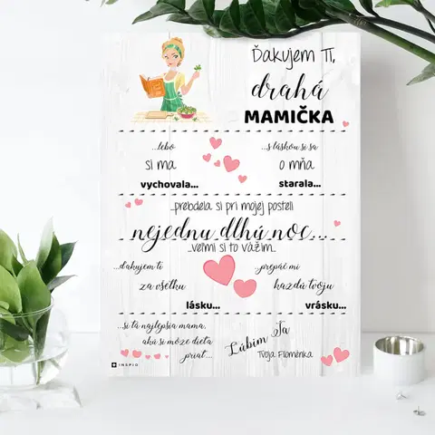Tabuľky s venovaním (darčeky) Darček pre maminu - Originálne vyznanie lásky na Vianoce - tabuľka na stenu