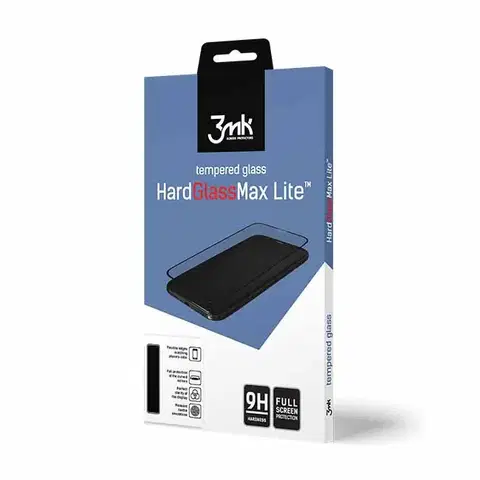 Ochranné fólie pre mobilné telefóny 3mk zakrivené tvrdené HardGlass Max Lite pre Samsung Galaxy M23, čierna 3MK469067