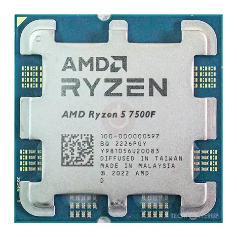 Procesory AMD Ryzen 5 7500F Procesor (až 5,0 GHz  38 MB  65 W  AM5) Tray 100-000000597