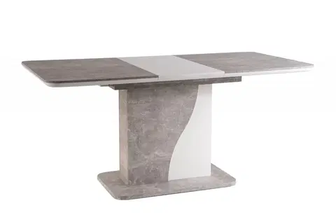 Jedálenské stoly Rozkladací jedálenský stôl SYRIUS Signal Biela / betón