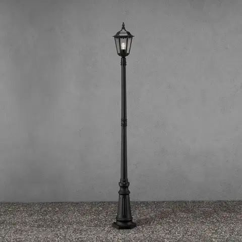 Verejné osvetlenie Konstsmide Stĺpové svietidlo Firenze, 1-plameňové čierne