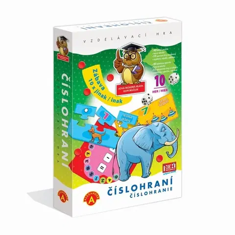 Hračky spoločenské hry pre deti PEXI - Pexi Číslohranie (10 Hier V 1) - Vzdelávacia Hra