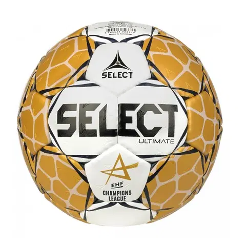 Lopty na hádzanú Hádzanárska lopta SELECT HB Ultimate EHF Champions League 3 - bielo-zlatá