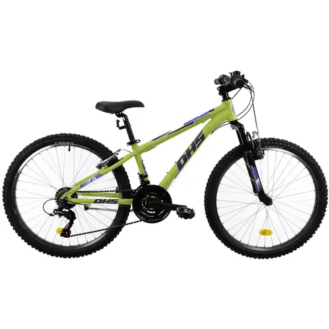 Bicykle Juniorský bicykel DHS Teranna 2423 24" 7.0 Green - 12" (125-145 cm)