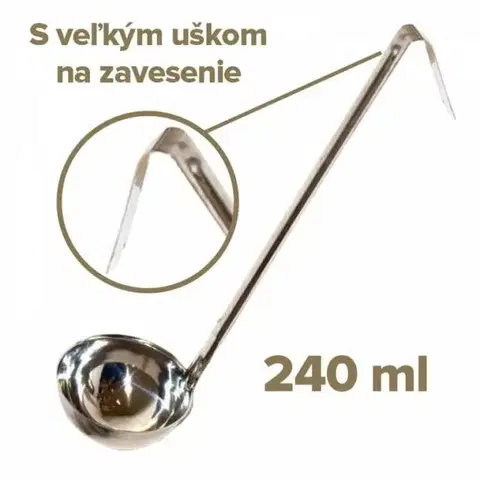 Naberačky Kinekus Naberačka kuchynská nerez 240 ml/10,2 cm dĺžka 37 cm