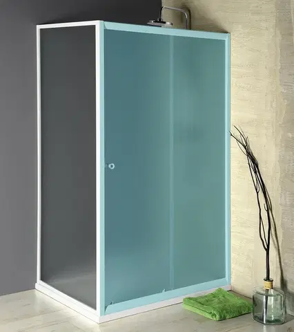 Sprchovacie kúty AQUALINE - AMADEO bočná stena 800, sklo Brick BTP80
