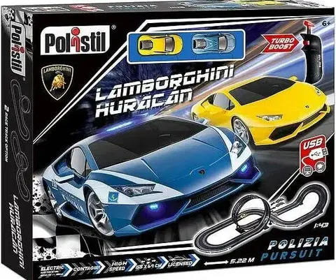 Hračky - autodráhy a garáže pre autíčka POLISTIL - Autodráha 960321 Lamborghini Huracan