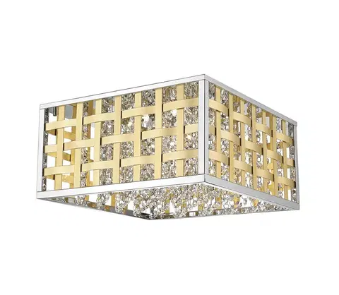 Svietidlá   140002-LED Stmievateľné krištáľové stropné svietidlo COLUMBUS LED/20W/230V zlatá/chróm 