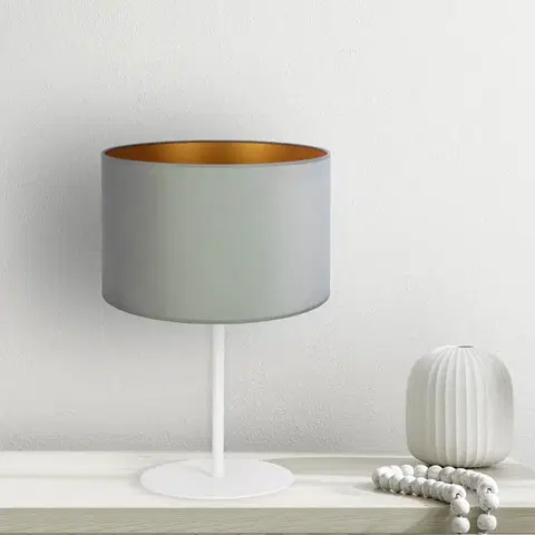 Lampy na nočný stolík Duolla Stolová lampa Golden Roller 30 cm zelená/zlatá