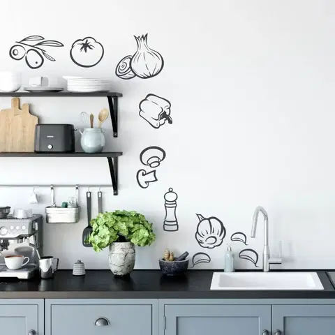 Nálepky na stenu Nálepka na stenu - Zelenina a ovocie do kuchyne