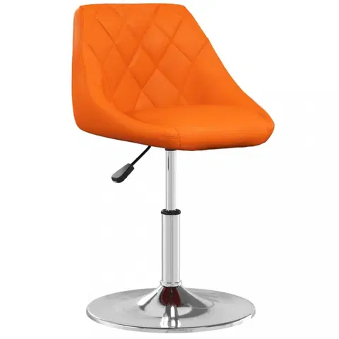 Kancelárske stoličky Kancelárska stolička umelá koža / chróm Dekorhome Oranžová