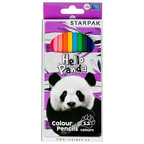 Hračky EURO-TRADE - Pastelky Panda 12ks