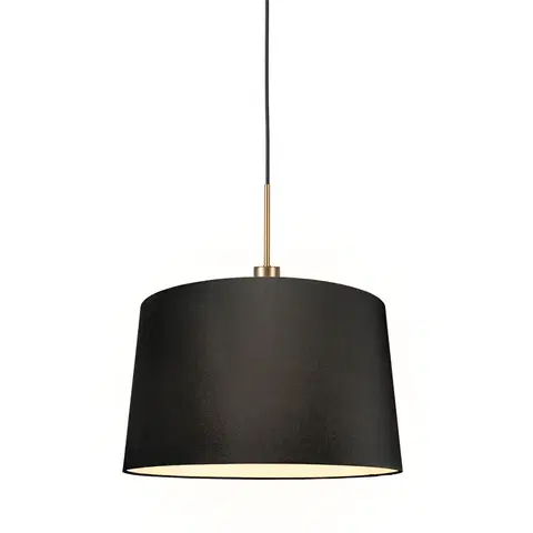 Zavesne lampy Moderná závesná lampa bronzová s tienidlom 45 cm čierna - Combi 1