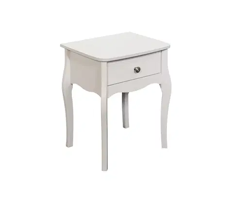 Nočné stolíky Konsimo Sp. z o.o. Sp. k. Nočný stolík BAROQUE 55x45 cm biela 