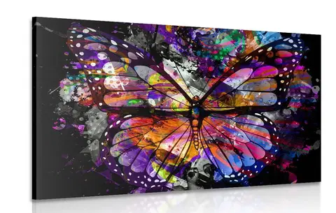 Pop art obrazy Obraz neobyčajný motýľ