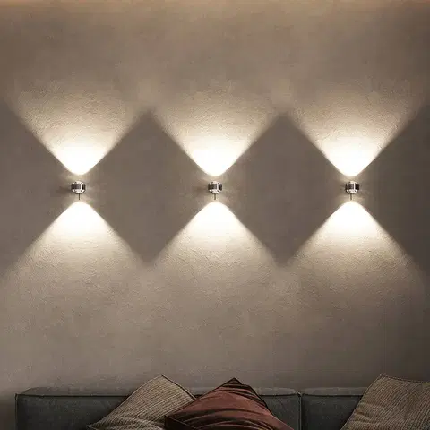 Bodové svetlá Top Light Puk Mini Wall+ LED, číre šošovky, chróm